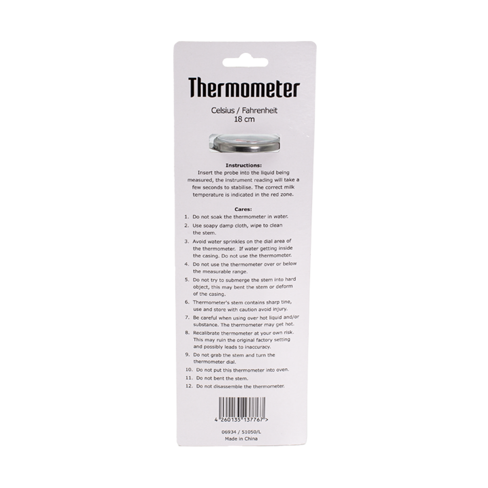 18cm-Thermometer mit Clip